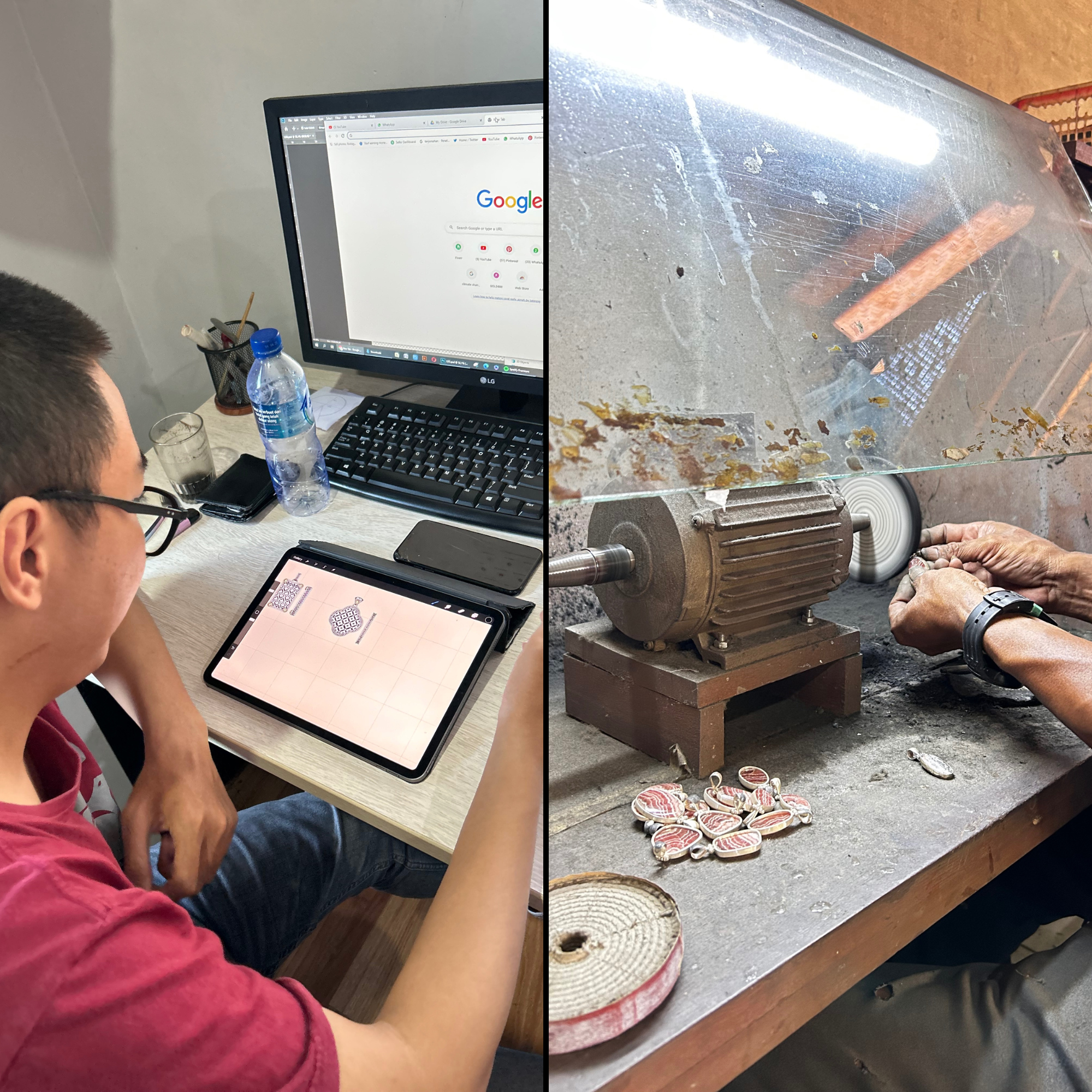 Pengerjaan oleh Pengrajin Ahli